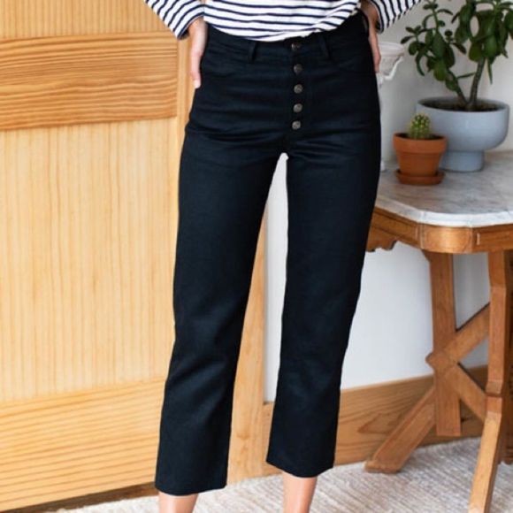 Emerson Fry TRUE VINTAGE DENIM STOVEPIPES - BLACK HEMP ORGANIC size 25 - Picture 2 of 5